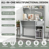 Modern Computer Desk Home Office Writing Study Desk w/Display Shelf
