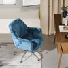 Office Chair Task Adjustable Height Mid Back Swivel Wheels Armrest Crush Velvet