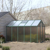 4/6/8/10*6FT Walk-In Transparent Sheets Greenhouse Plant Grow Galvanized Alumini