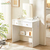 2-in-1 Dressing Table Vanity Set LED Mirror Adjustable 2 Drawers Computer Desk