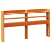 Headboard with Shelves Wax Brown 120 Solid Wood Pine A0R7
