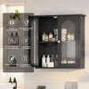 New Bathroom Cabinet With Shelf Wall Mounted For Bathroom Storage Black