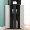 Modern Bathroom Tall Cabinet with Storage Shelf&Door Corner Shelf Bookshelf