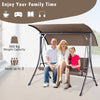 Garden Patio Swing Chair 2 Seater Hammock Bench with Adjustable Polyester Canopy
