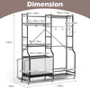 Garage Sports Equipment Organizer Golf Bag Ball Metal Storage Rack on Wheels