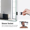 LED Bathroom Illuminated Mirror Touch with Shaver Socket Demister 3X Magnifier
