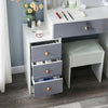 Modern Dressing Table Vanity Set with LED Mirror Cabinet Stool 4 Drawers Gift UK