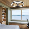 LED Ceiling Fan Light Dimmable Living Room Chandelier Lamp With Remote Control