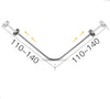 Shower Curtain Rail Pole Non Rust U L Shape Adjustable Corner Shower Rail