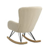Sherpa Fleece Wing Back Armchair Rocking Sofa Lounge Chair Recliner Rocker Chair