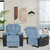 Electric Recliner Sofa Massage Heated Vibration Armchairs Cup Holder Chairs Grey