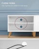 VASAGLE White TV Unit, 140 cm Long with 2 Doors, Adjustable Shelf, for TVs