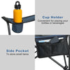 2 in 1 Folding Camping Chair Portable Garden Fishing Chair w/ Cup Holder Armrest