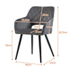 Grey Velvet Dining Chairs of 2 Dining Room Kitchen Chairs Set Modern