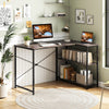 L-shaped Computer Desk Reversible Corner Desk-Grey