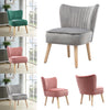 Scallop Back Armchair Cocktail Sofa Accent Seat Living Bedroom Cafe Lounge Sofa