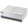 Electric Food Warmer Catering 4/6 Pot Wet Well Heat Restaurant Bain Marie Buffet