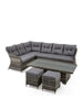Florida Corner Set With Lift Up Table Grey Outdoor Furniture for all-year Use
