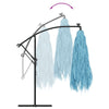 qohoio Garden Parasol with Steel Blue 269x269x235 ,Beach Parasol, Q0T6