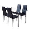 Dining Room Chair for Kitchen Modern PVC Upholstered Side Chairs with Metal Legs
