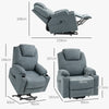 Riser and Recliner Chair with Vibration Massage, Heat, Quick Assembly, Grey