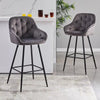 2* Velvet Bar Stools Breakfast Bar stool Pub Chairs Padded Seat Metal Leg CLIPOP