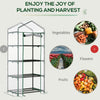 4 Tiers Mini Portable Greenhouse Compact Plant Grow Shed potting 46-3-3