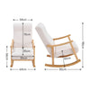 Nursery Rocking Chair Tufted Back Padded Glider Rocker Armchair for Living Room