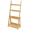 4-Tier Ladder Shelf Bamboo Bookshelf Bookcase Storage Organizer Plant Stand