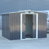Apex Steel Peak Roof Bicycle Tool House 6*8ft Gable Garden Shed Free Foundation