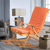 Deck Chair Folding Reclining Bed In/Outdoor Chaise Lounger Cushion Mat SeatCover