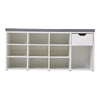 Wood Shoe Bench Hallway Shelves Rack with Cushion Storage Bench with Padded Seat