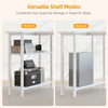 L-Shaped Corner Desk 120x70cm Computer Desk with Storage Shelves Workstation