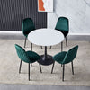 Single Pedestal Base Round Table Kitchen Dining Room Bistro Tables White/Black