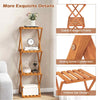 Free Standing Shoe Rack Entryway Folding Plant Rack-Natural
