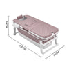 Folding Bathtub Water Tub Adult Children Kids Spa Soaking Sauna SPA Bath Tub Lid