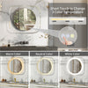 LED Bathroom Mirror Dimmable Defog Makeup Mirror with Backlit Clear Glass Frame
