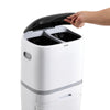 42 Litre Compartment Recycling Waste Bin Rolling Kitchen Sorting Trash Can & Lid