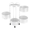 Mobile Metal Kitchen Rotating Storage Trolley Cart Utility Vegetable Shelf Rack