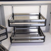 Stainless Steel Pull Out Corner Baskets Kitchen Cupboard Larder Storage Shelves