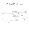 2M TV Unit Stand Cabinet w/LED Lights High Gloss Doors Entertainment Storage
