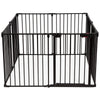 8 Panel Fireplace Fence Baby Pet Safety Gate Playpen Adjustable Room Divider