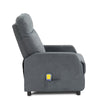 Massage Recliner Chair Heating Sofa Fabric Upholstered Armchair with Controller