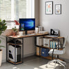 Mondeer L-Shape Computer Desk Corner Desk with 360 Degree Rotatable S-Shelf