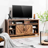 150cm Sliding Barn Door TV Stand Farmhouse Flat Screen Console-Coffee