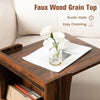 C-Shaped End Table Mobile Sofa Side Table Coffee Laptop Table W/ Swivel Casters