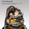 Tabletop Fountain Water Feature LED Rolling Crystal Ball Office Home Table Decor