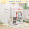 New Kids Wardrobe Clothes Hanging Storage Shelf Cabinet Open Wardrobe Furniture