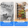 Metal Wire Vegetable Fruit Storage Basket Kitchen Detachable Rack w/ Handle Cart