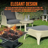 Square Outdoor Black Fire Pit Steel BBQ Patio Garden Camping Fire Pit Grill Mode